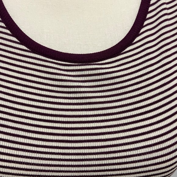 NWT Paige Mia Sleeveless Dress/ White/Dark Purple Stripe - Picture 3 of 8